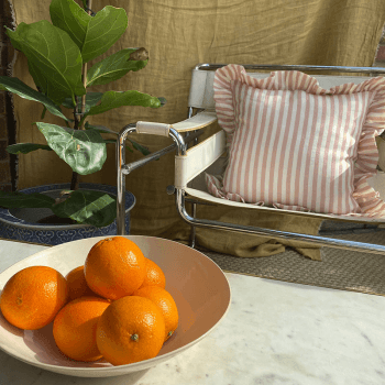 Image showing the Candy Stripe Cushion Cover, 45 x 45cm, Blush product.