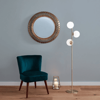 Image showing the Monroe Floor Lamp, Gold, Gold product.