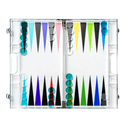 Image showing the Rainbow Backgammon Board, L45 x W38cm, Multi product.