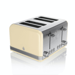 Image showing the Retro 4-Slice Toaster, Cream product.