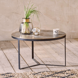 Image showing the Maba Coffee Table, D72cm, Antique Brass product.