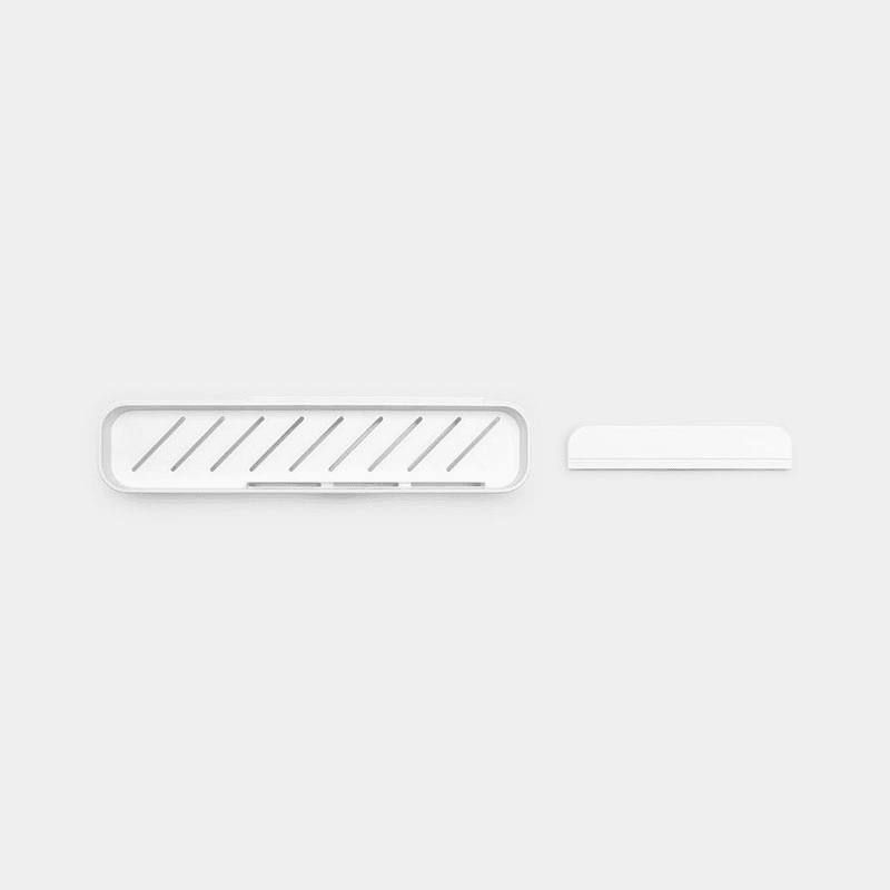 MindSet Shower Shelf With Squeegee, White