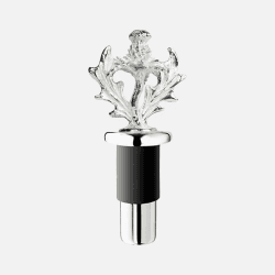Image showing the Thistle Silver Plated Bottle Stopper, 9.5 x 4cm, Silver product.