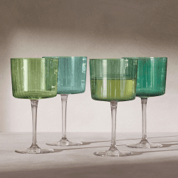 Image showing the Gems Set of 4 Wine Glasses, 250ml, Jade product.