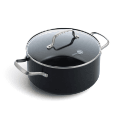 Image showing the Copenhagen Non-Stick Casserole with Lid, 26, Black product.