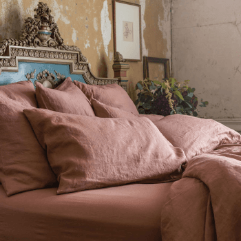 Image showing the Linen Pillowcase Pair, Standard, Warm Clay product.