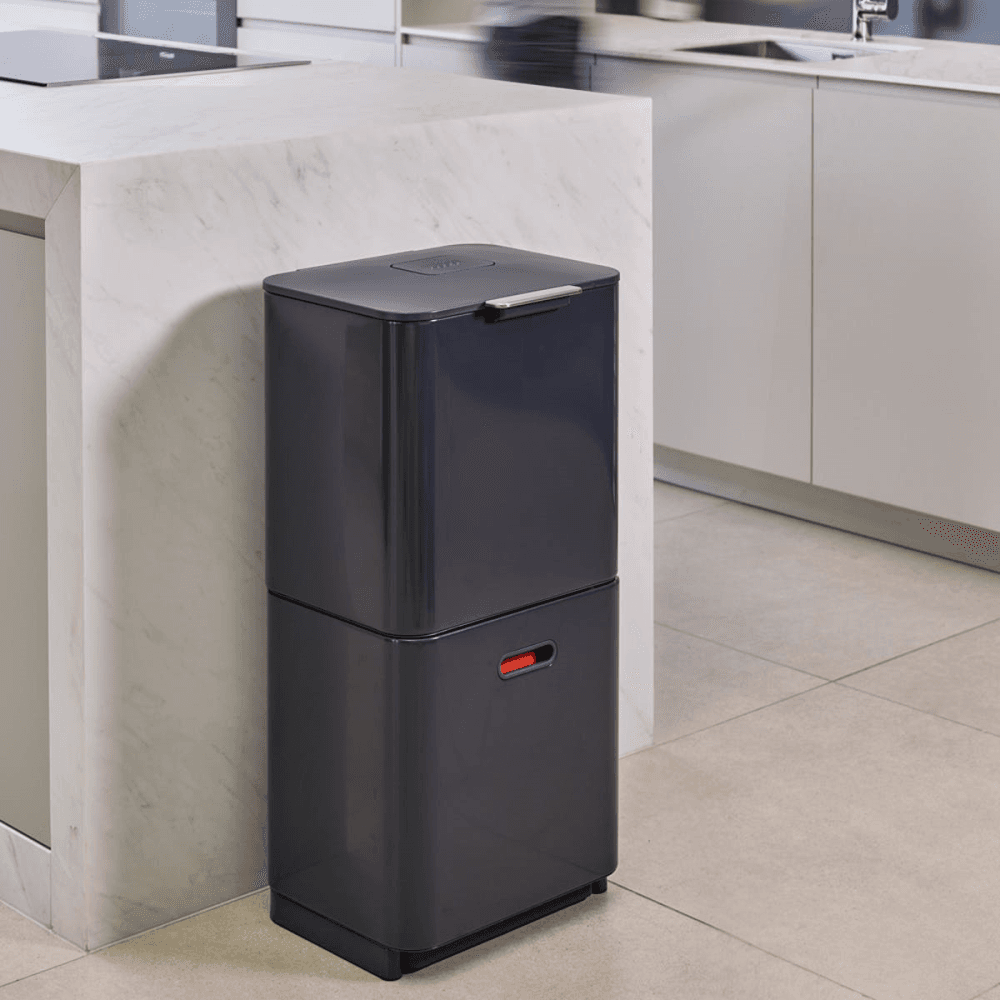 Totem Max Intelligent waste bin, H81.4 x W39 x D36.6cm, Graphite