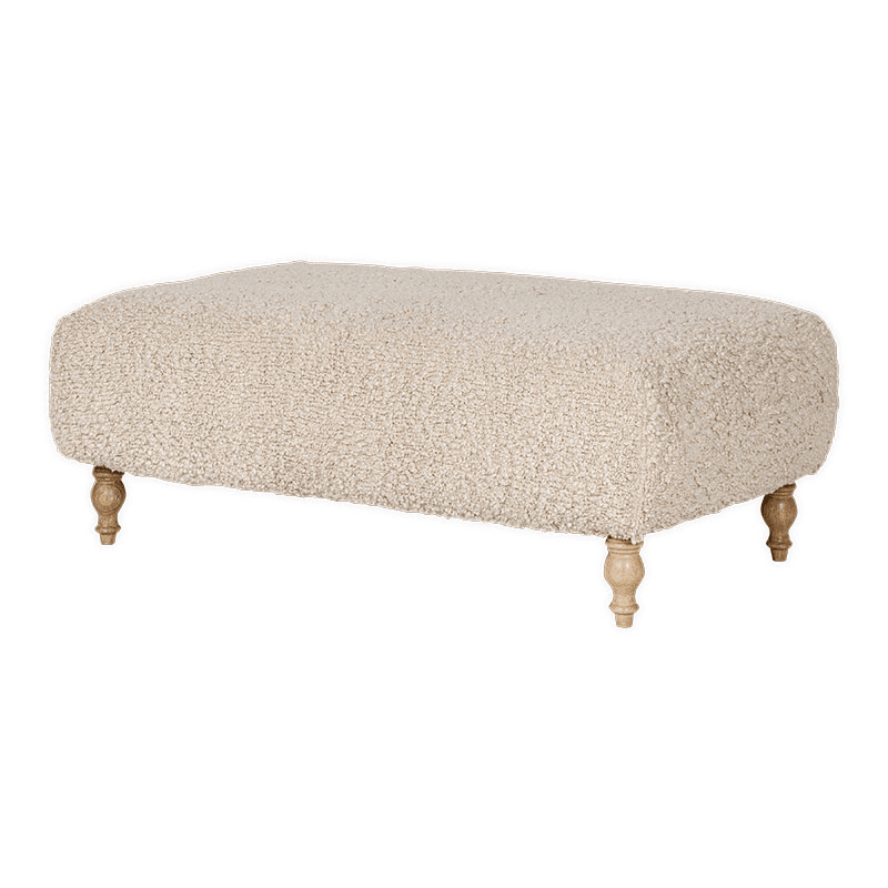 Otas Teddy Ottoman, Off White
