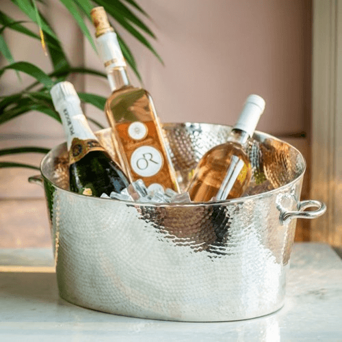 Palace Champagne bath - large, 22.5 x 45 x 29cm, Silver Plate, Stainless Steel And Brass