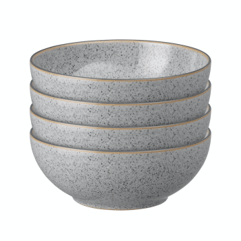 Image showing the Studio Grey Set of 4 cereal bowls, 17 x 6.5cm, Granite product.