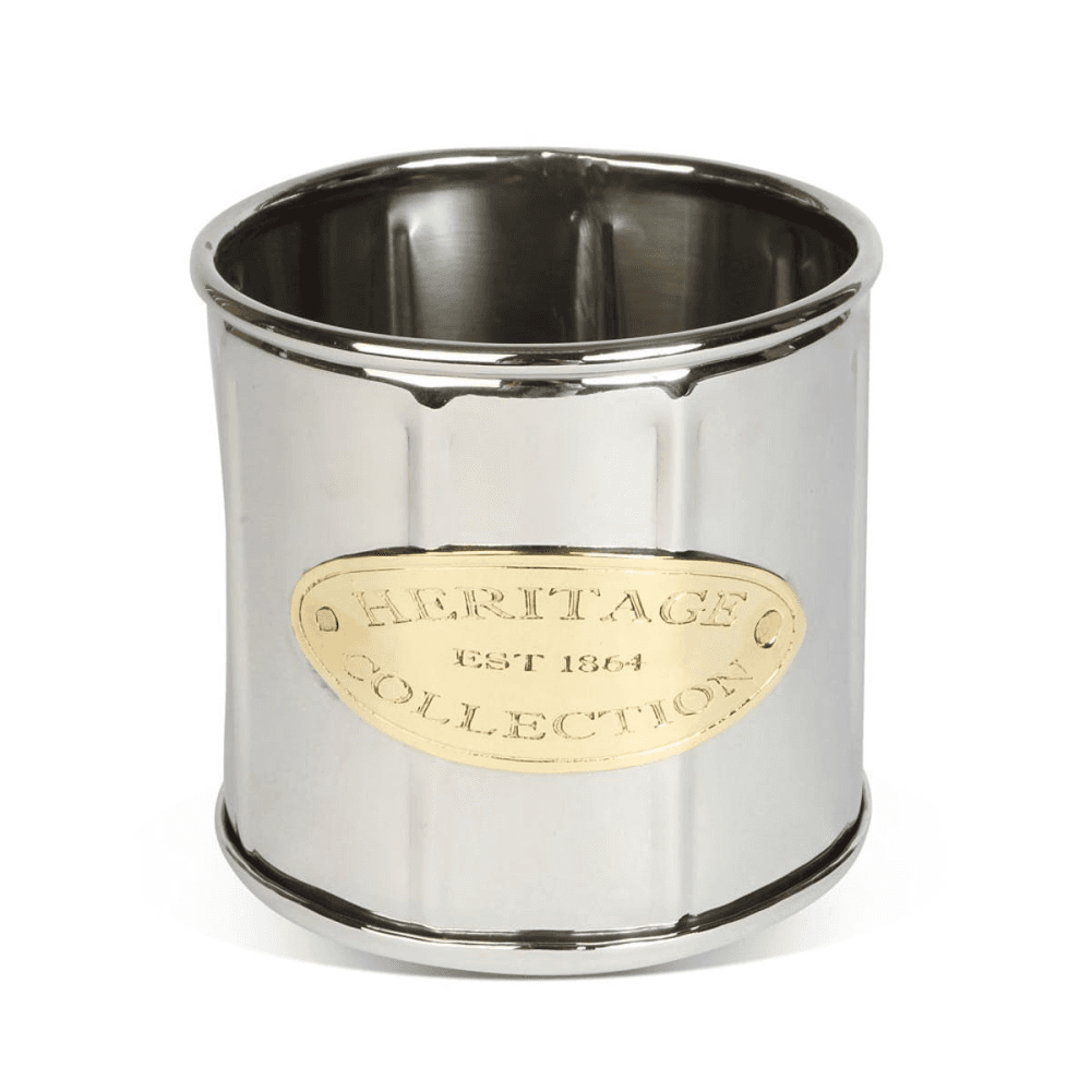 Heritage Wine bottle holder, 10.5 x 10.5cm, Stainless Steel And Brass