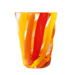 Image showing the Folk Set of 2 Tumblers, 280ml, Orange/Red/Yellow product.