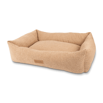 Image showing the Luxury Boucle Box Bed, 90 x 70cm, Desert Tan product.