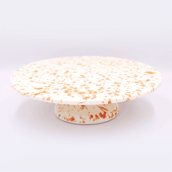 Image showing the Splatter Cake Stand, D25.5cm, Burnt Orange product.