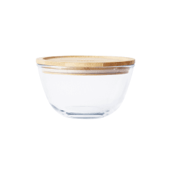Image showing the Glass Bowl With Bamboo Lid, 770ml, Clear product.