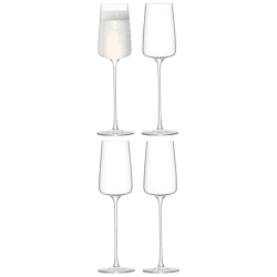Image showing the Metropolitan Set of 4 Champagne Flutes, 230ml, Clear product.