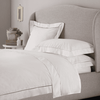 Image showing the Santorini - 200 Thread Count Cotton King duvet cover, W225 x L220cm, White product.