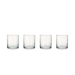 Image showing the Yala Hammered Tumbler, Set of 4, Clear Glass product.