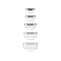 Image showing the Editions 5 piece nest container set, Sky Blue product.