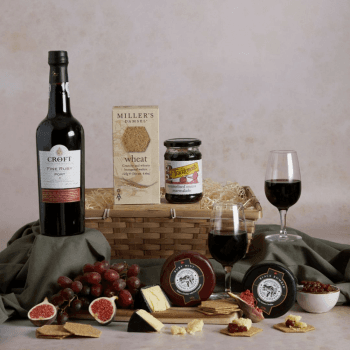 Image showing the Luxury Port & Cheese Hamper product.