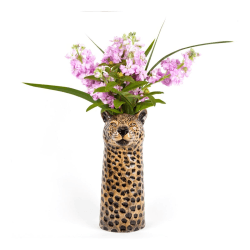 Image showing the Leopard Large Flower Vase, L12 x D14 x H28cm product.