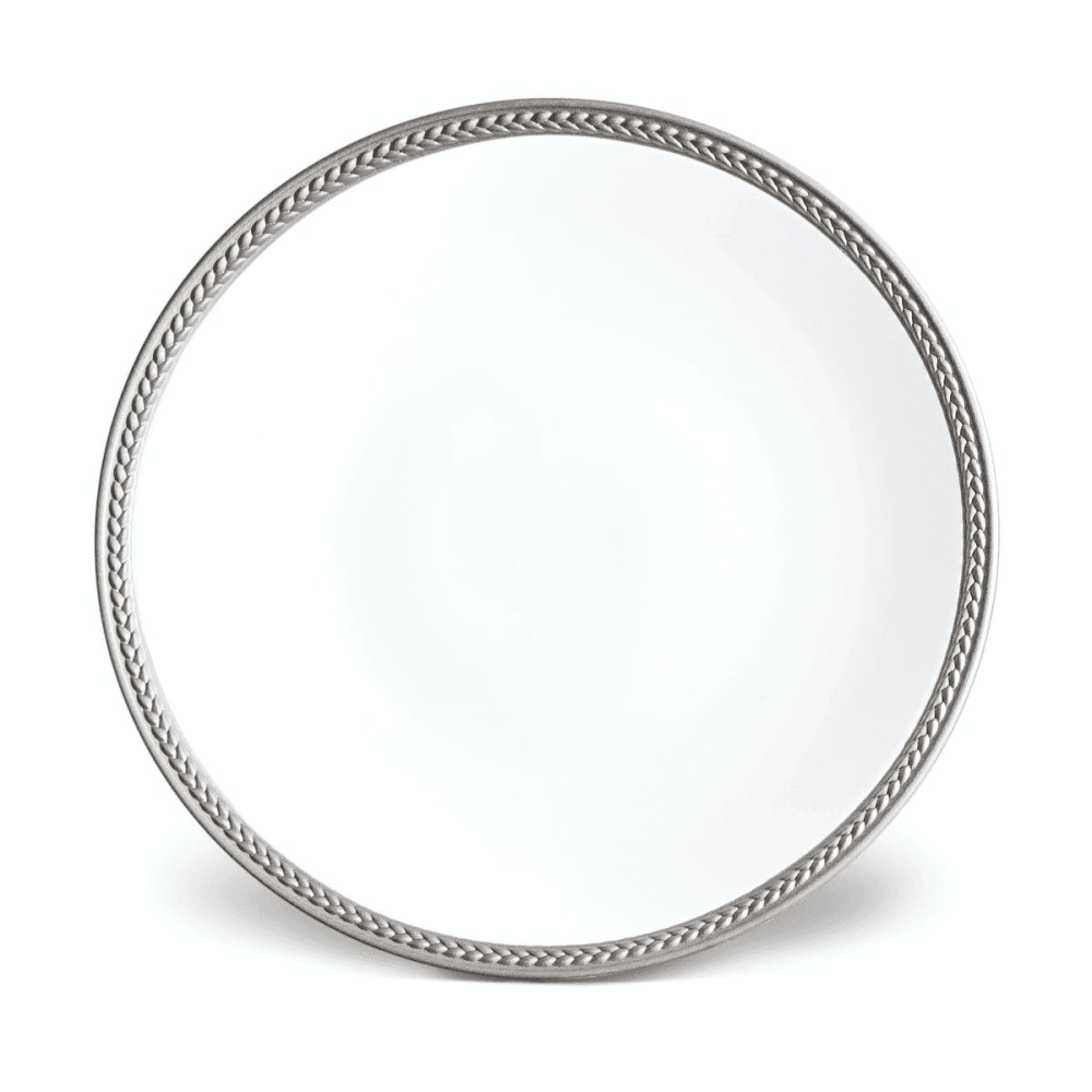 Soie Tressee Dessert Plate, Platinum