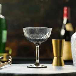 Image showing the Lens Set of 4 Champagne Saucers, 150ml, Smoky product.