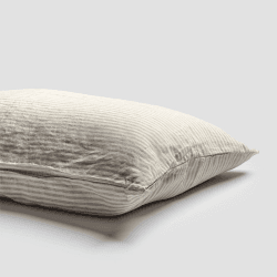 Image showing the Stripe Linen Blend Pillowcase Pair, Standard, Oatmeal product.