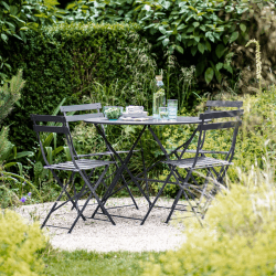 Image showing the Rive Droite 5 Piece Bistro Set, Carbon product.
