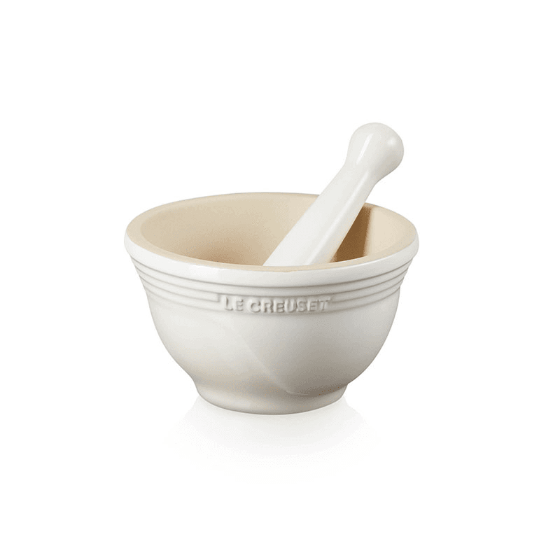 Stoneware Pestle & mortar, 12cm, Meringue