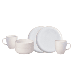 Image showing the Crafted Cotton 6 Piece Breakfast Set, White product.