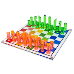 Image showing the Rainbow Chess Set, L35.6 x W35.6cm, Multi product.