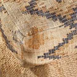 Image showing the Kensu Kilim Pouf, H70 x W70 x D30cm, Natural product.