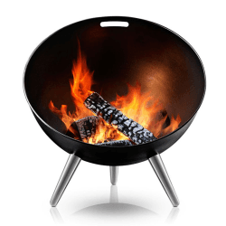 Image showing the FireGlobe Fire pit, 64cm, Black/Silver product.