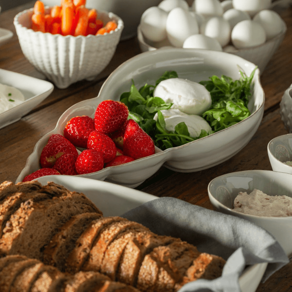 Aparte 3 part appetizer dish, 40cm, White