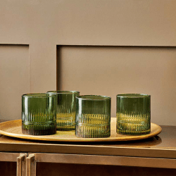Image showing the Mila Set of 4 Tumblers, Dark Emerald product.