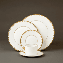 Image showing the Aegean Filet Dessert Plate, D23cm, Gold product.