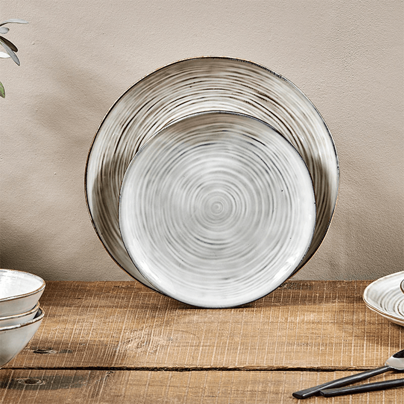 Dhanuk Side Plate, D22cm, Cream