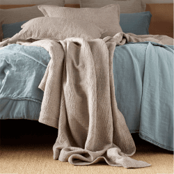 Image showing the Porto Throw, 230 x 260cm, Natural product.