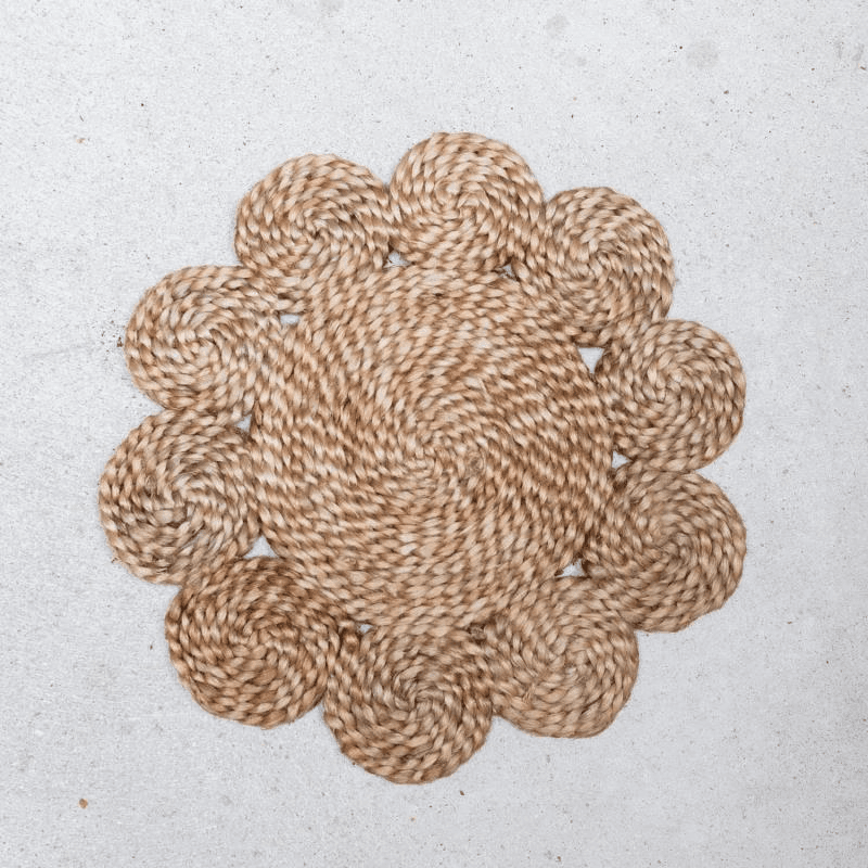Jute Circles Placemat, D31cm, Natural