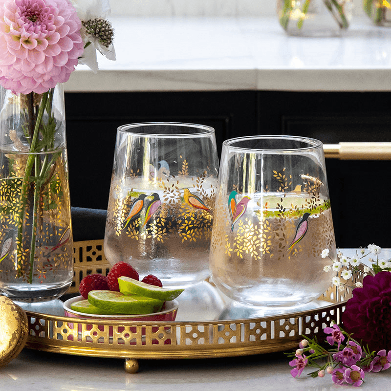 Chelsea Set of 2 Tumblers, 410ml, Gold