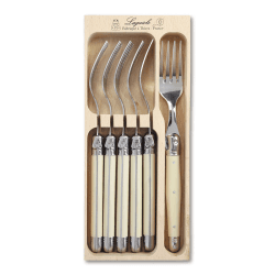 Image showing the Set of 6 Forks in Tray, Ivory product.