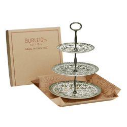 Image showing the Regal Peacock 3 Tier Cake Stand, H35 x W26.5 x D26.5cm, Green product.