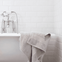 Image showing the Organic 600gsm The Bath Towel, 70 x 140cm, Grey product.