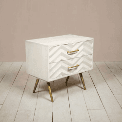 Image showing the Ariella Chevrion Bedside Table product.