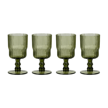 Image showing the Fali Set of 4 Wine Glasses, 300ml, Olive product.