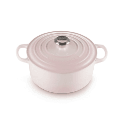 Image showing the Signature Cast Iron Round Casserole, 28cm, Shell Pink product.