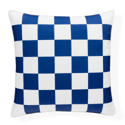 Image showing the Checkerboard Outdoor Cushion, 51 x 51cm, Blue/Green product.