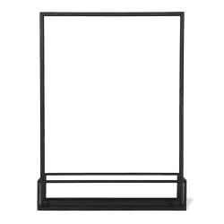 Image showing the Sapperton Mirror with Shelf, H80cm, Black product.