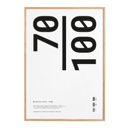 Image showing the Timber Poster Frame with Acrylic Glass, 70 x 100cm, Oak product.